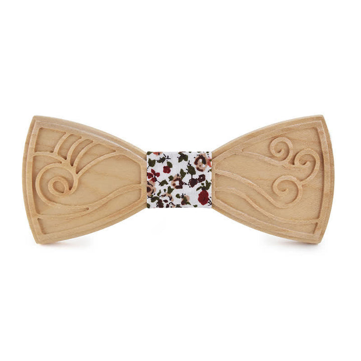 Pajarita de madera con grabado musical novedoso para hombre