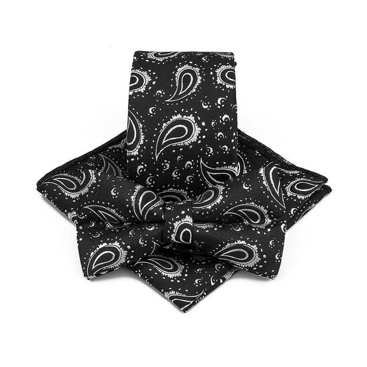 Conjunto de 3 corbatas de lazo informales con diseño de flor de anacardo para hombre