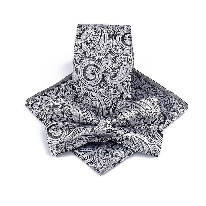 Conjunto de 3 corbatas de lazo para novios con estampado de cachemira para ceremonias de hombre