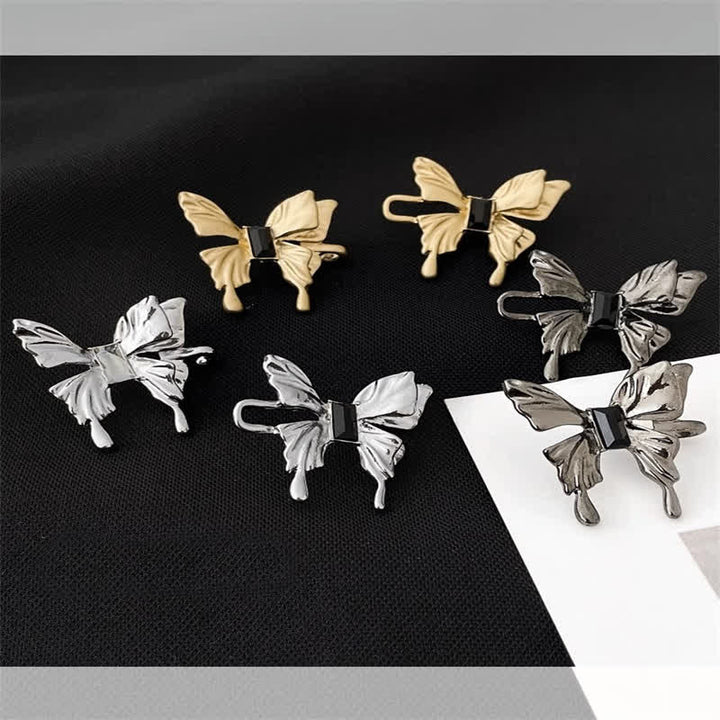 Cinturón con botón de jean desmontable con diseño de mariposa para mujer