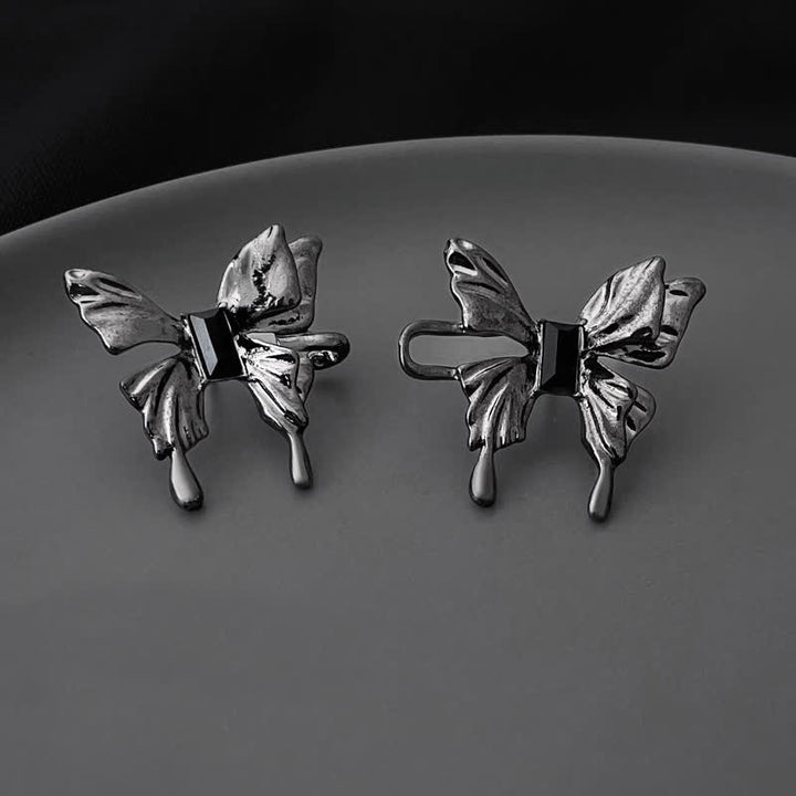 Cinturón con botón de jean desmontable con diseño de mariposa para mujer