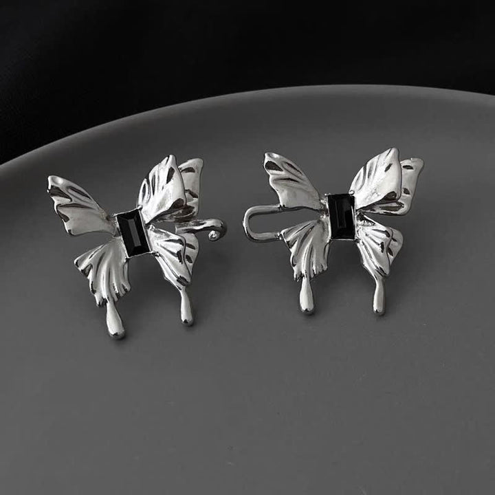 Cinturón con botón de jean desmontable con diseño de mariposa para mujer
