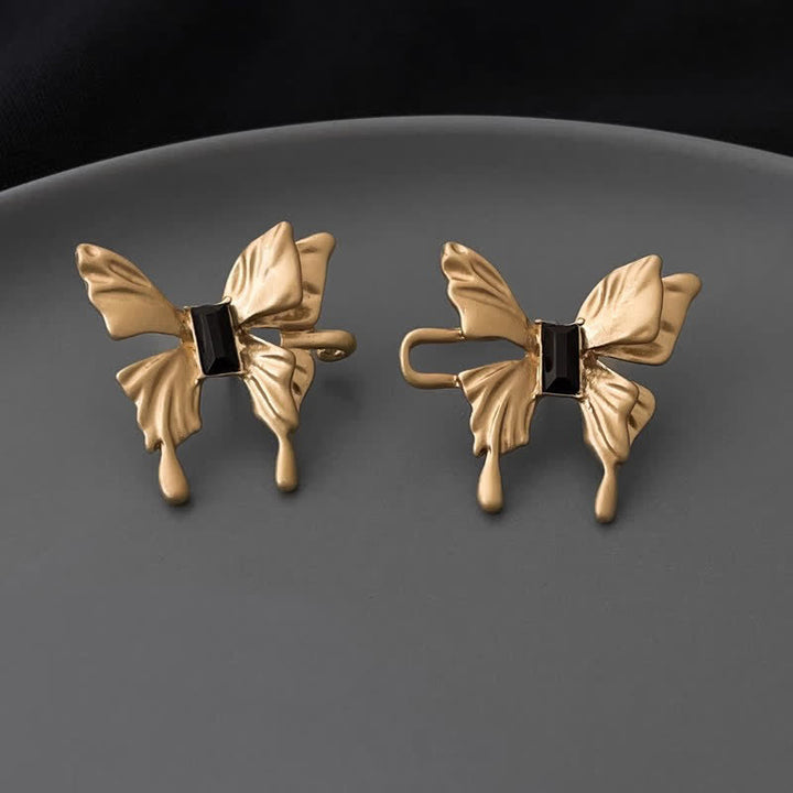 Cinturón con botón de jean desmontable con diseño de mariposa para mujer