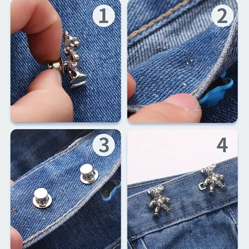 Pinza para cinturón con forma de oso de dibujos animados para mujer