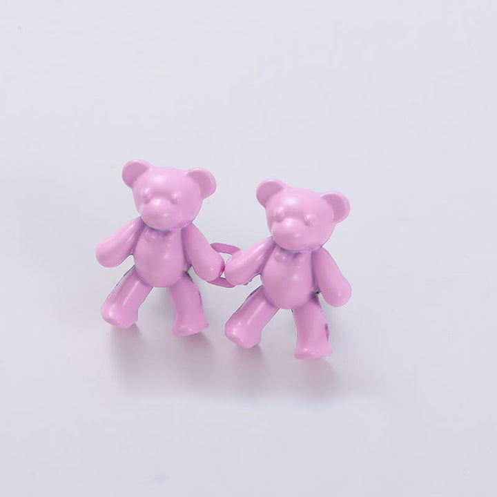 Pinza para cinturón con forma de oso de dibujos animados para mujer