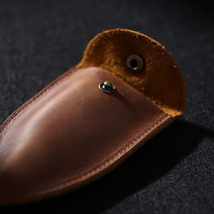 Estuche de cuero para llaves inteligente con monedero extraíble estilo vintage