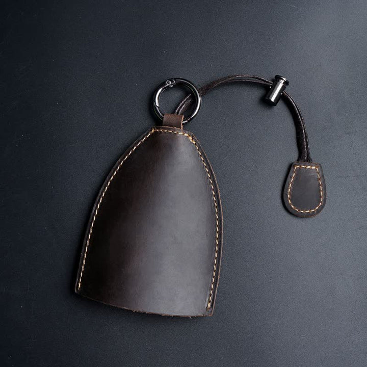 Estuche para llaves extraíble con bolsa de almacenamiento de cuero genuino