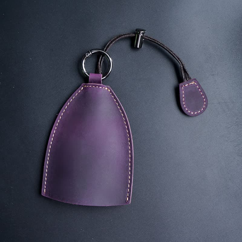 Estuche para llaves extraíble con bolsa de almacenamiento de cuero genuino