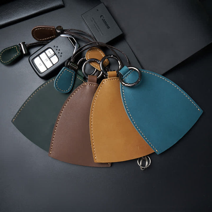 Estuche para llaves extraíble con bolsa de almacenamiento de cuero genuino