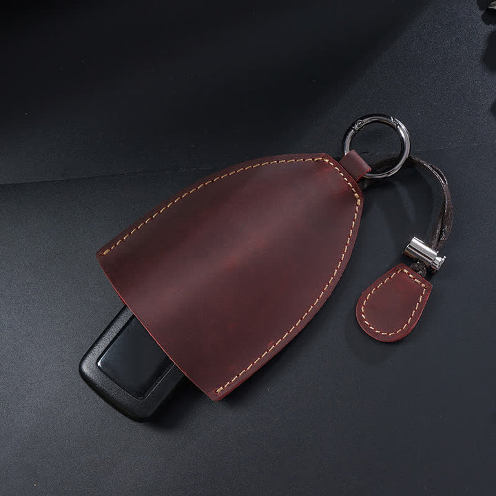 Estuche para llaves extraíble con bolsa de almacenamiento de cuero genuino
