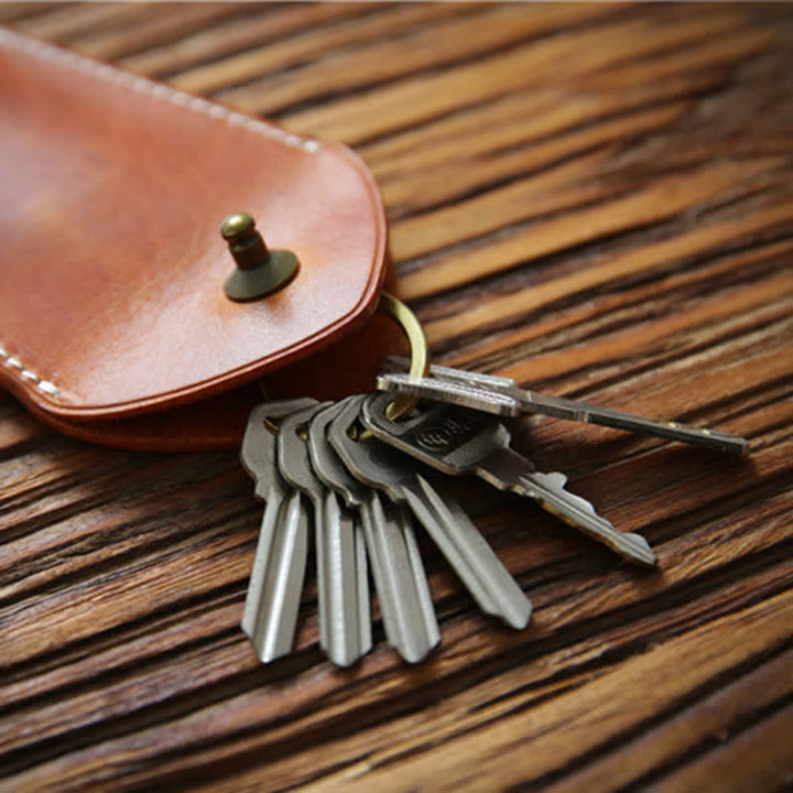 Estuche para llaves extraíble funcional con hebilla de almacenamiento de seguridad retro