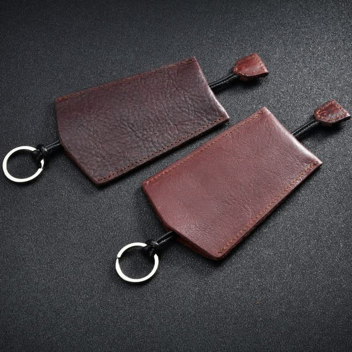 Mini estuche creativo portátil extraíble de cuero para llaves