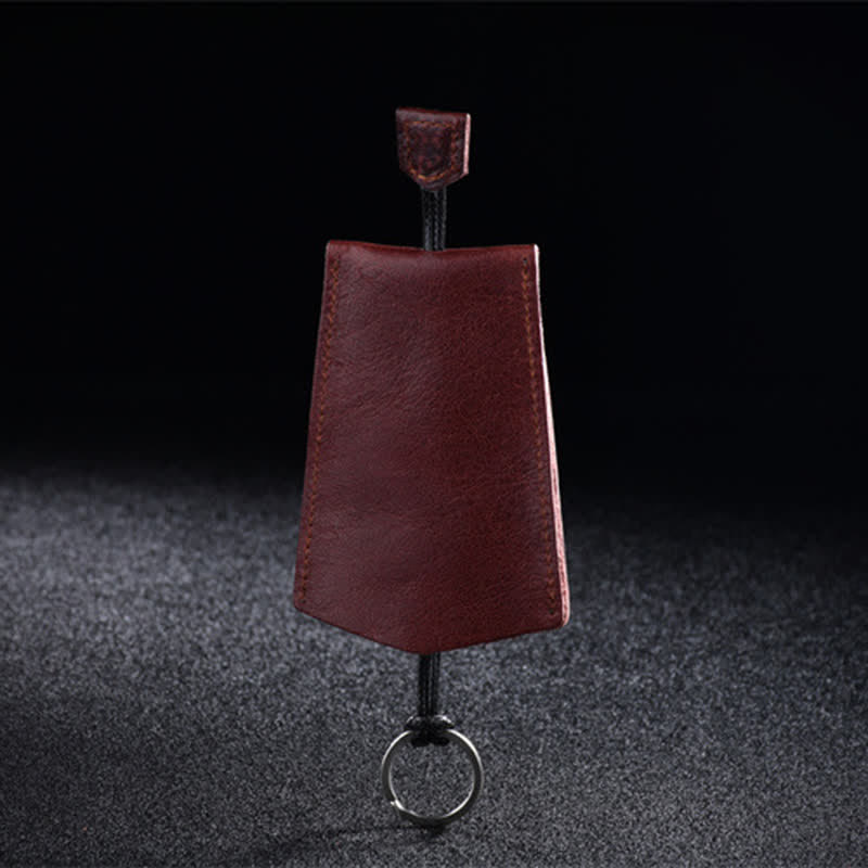 Mini estuche creativo portátil extraíble de cuero para llaves