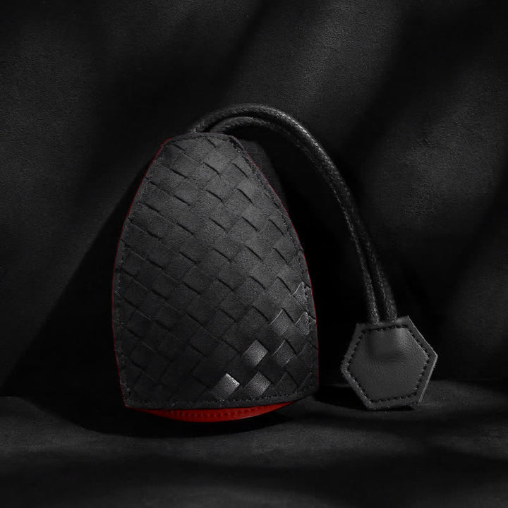 Estuche extraíble de cuero para llaves de coche con tejido moderno