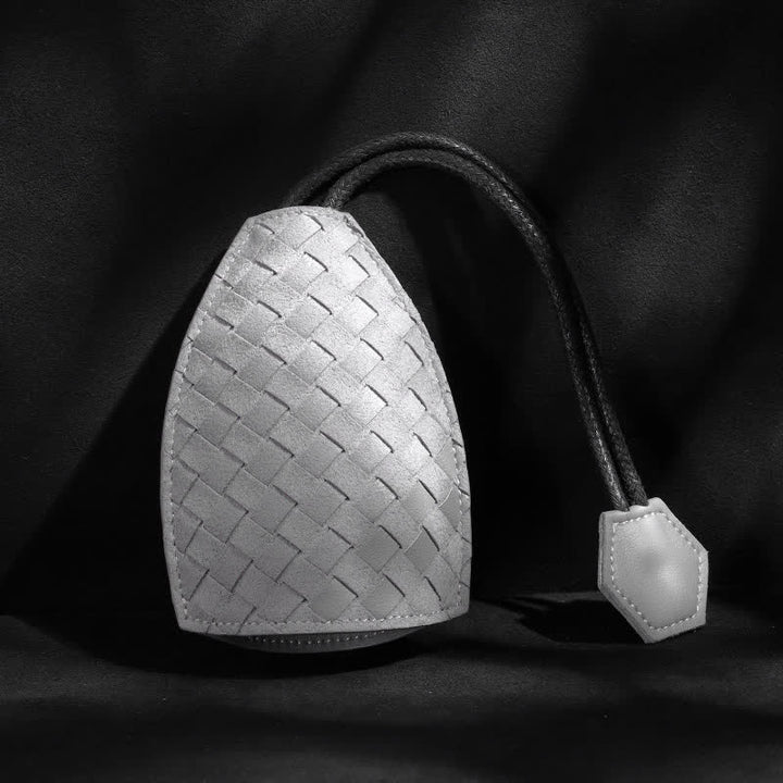 Estuche extraíble de cuero para llaves de coche con tejido moderno