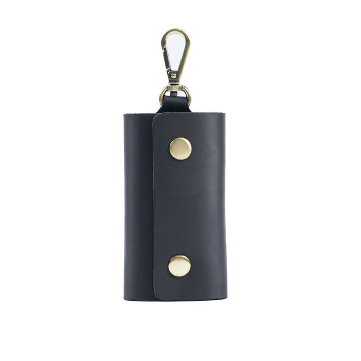 Funda de cuero para llaves de coche con porta llaves y cinturón versátil