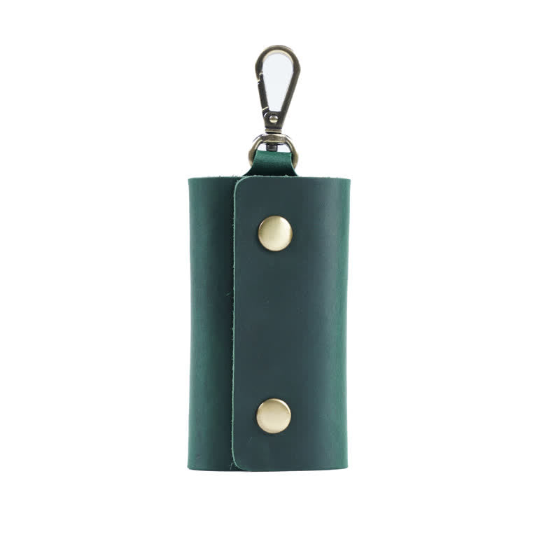 Funda de cuero para llaves de coche con porta llaves y cinturón versátil