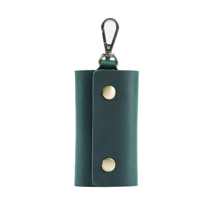 Funda de cuero para llaves de coche con porta llaves y cinturón versátil