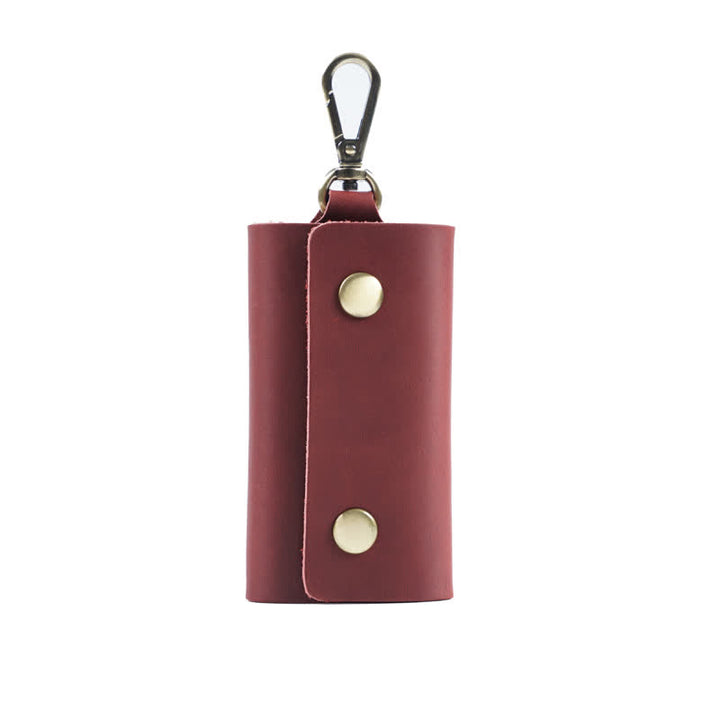 Funda de cuero para llaves de coche con porta llaves y cinturón versátil