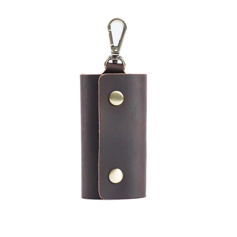 Funda de cuero para llaves de coche con porta llaves y cinturón versátil
