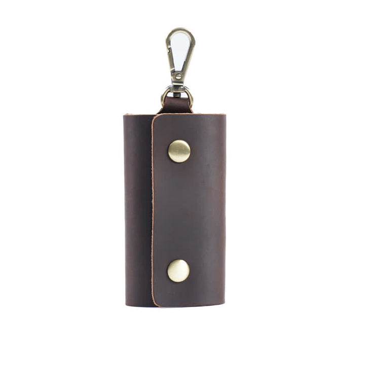 Funda de cuero para llaves de coche con porta llaves y cinturón versátil