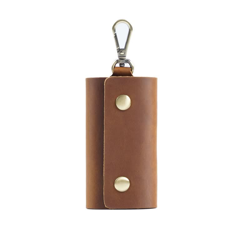 Funda de cuero para llaves de coche con porta llaves y cinturón versátil
