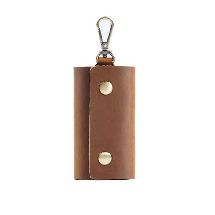 Funda de cuero para llaves de coche con porta llaves y cinturón versátil