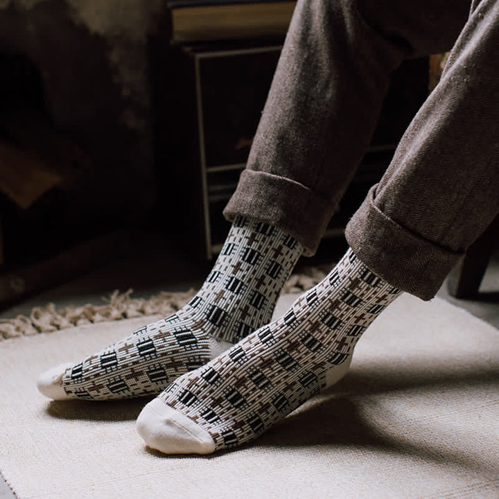 Calcetines de caballero con diseño vintage de cruz para hombre