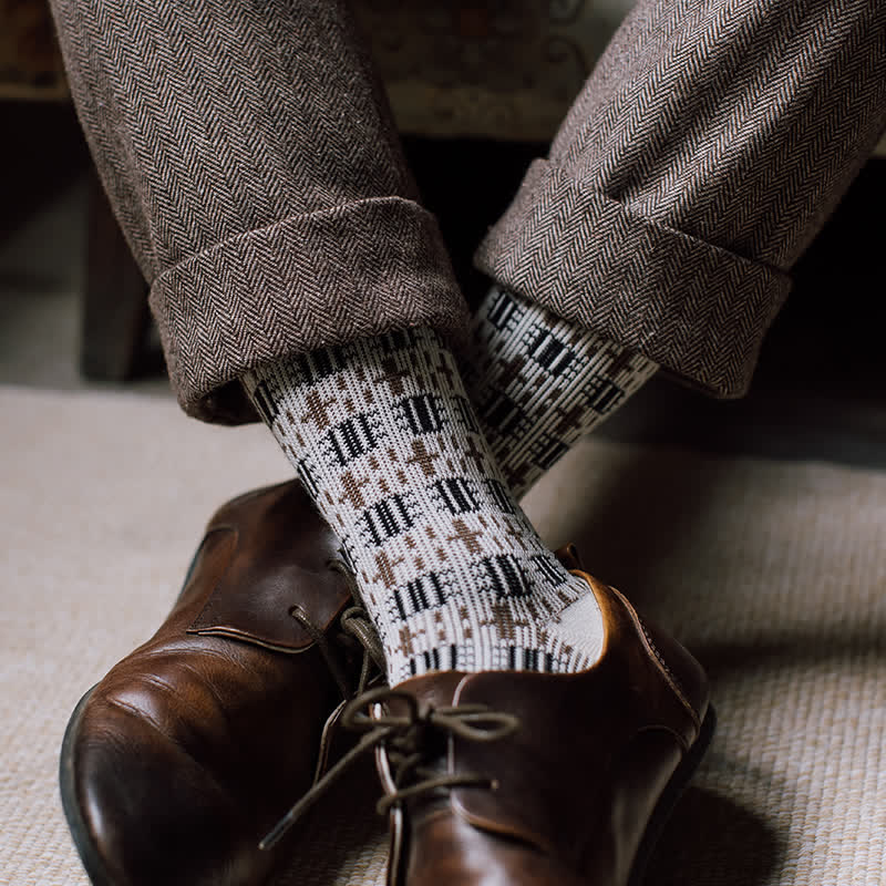 Calcetines de caballero con diseño vintage de cruz para hombre