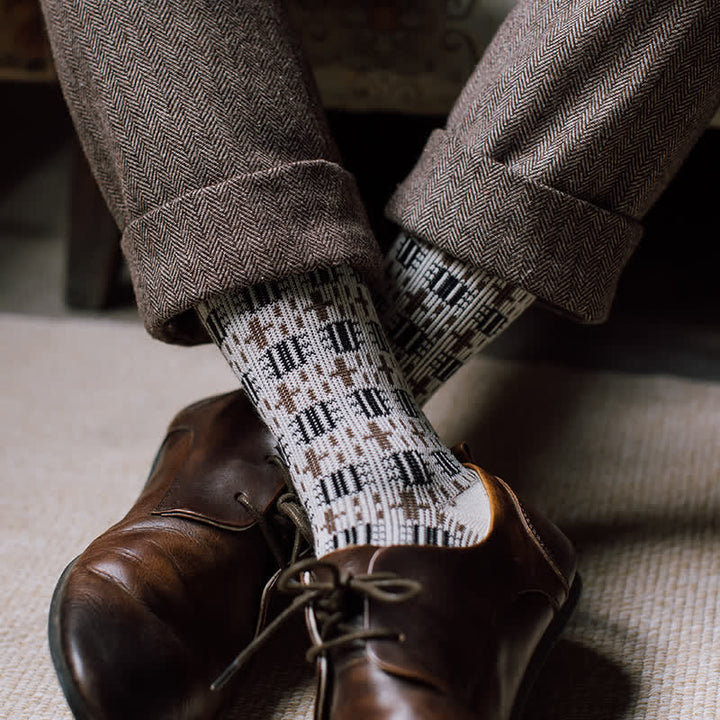 Calcetines de caballero con diseño vintage de cruz para hombre