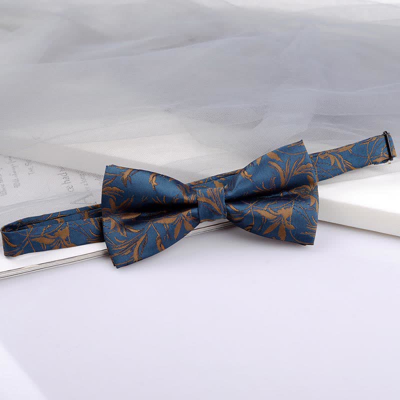 Caja de regalo con 5 pajaritas para caballero con estampado de orquídeas para hombre