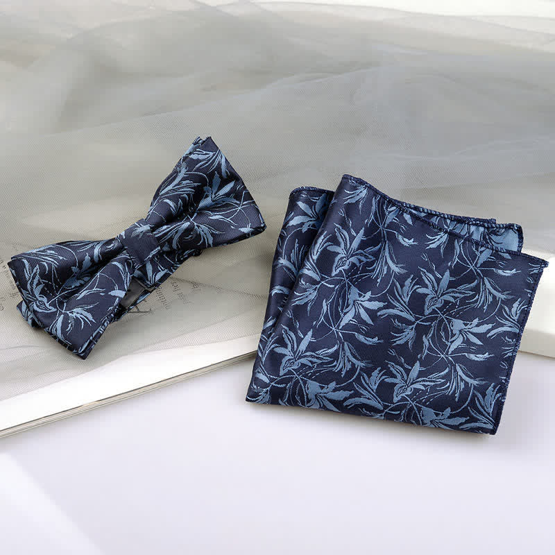 Caja de regalo con 5 pajaritas para caballero con estampado de orquídeas para hombre