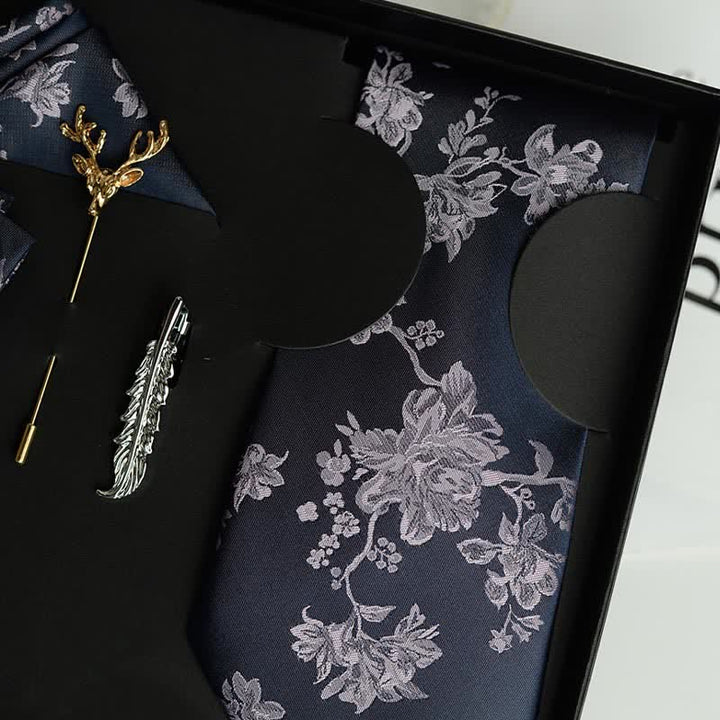 Caja de regalo con 5 pajaritas de boda de moda con estampado de iris para hombre