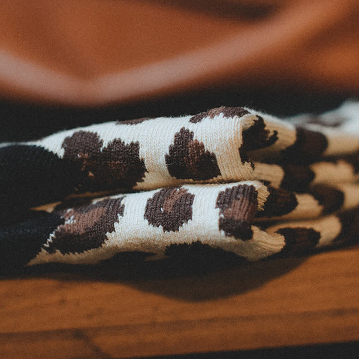 Calcetines con estampado animal de leopardo para hombre