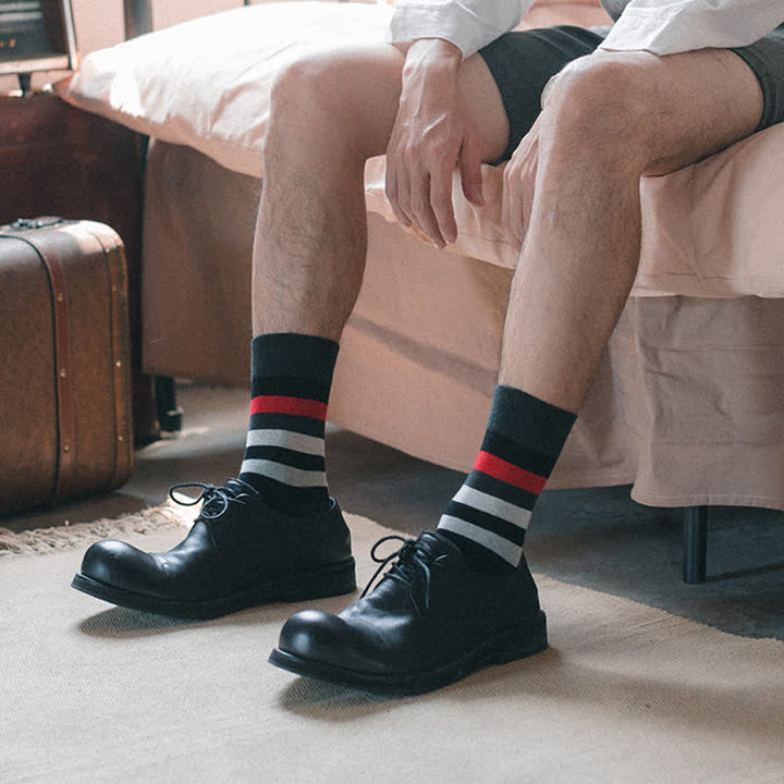 Calcetines de hombre con diseño clásico y rayas de colores