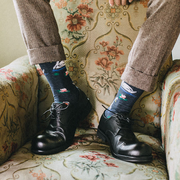 Calcetines deportivos Funky Swimming Swan para hombre