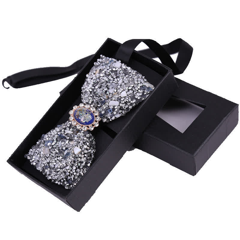 Pajarita para hombre con piedras brillantes y diamantes de imitación