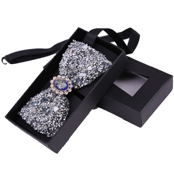 Pajarita para hombre con piedras brillantes y diamantes de imitación