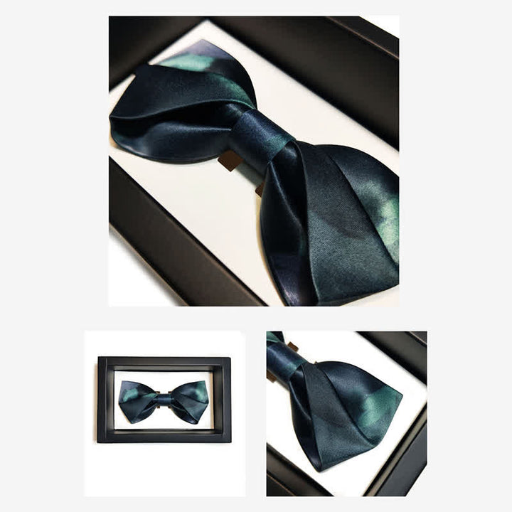 Pajarita elegante de color verde oscuro medianoche para hombre
