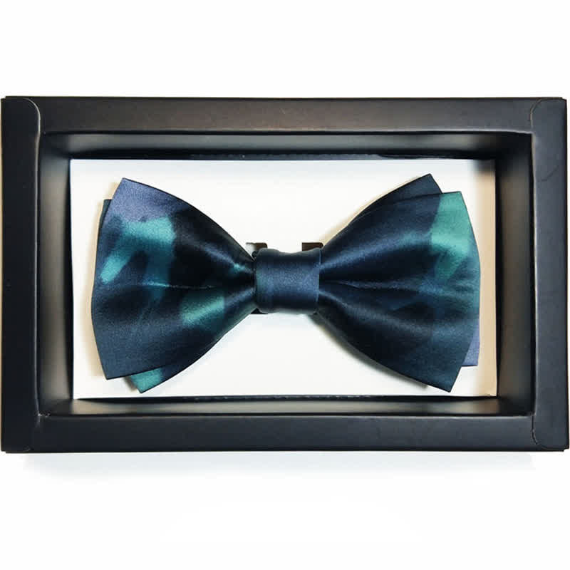 Pajarita elegante de color verde oscuro medianoche para hombre