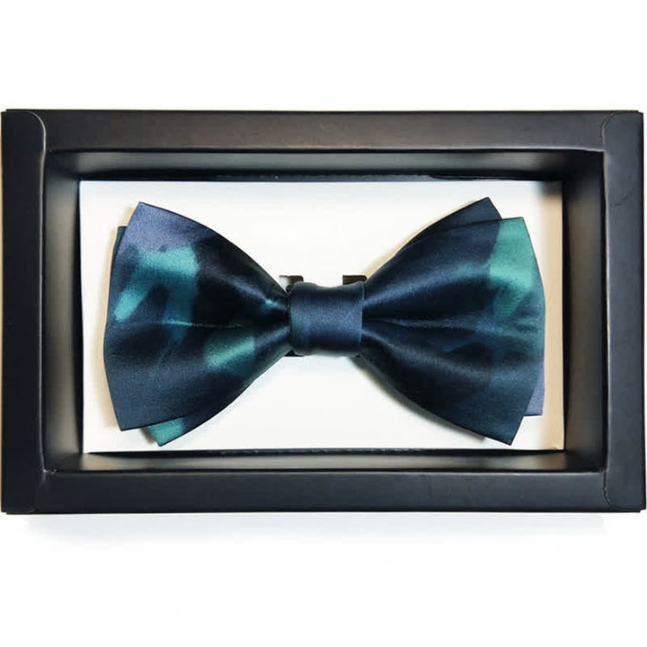 Pajarita elegante de color verde oscuro medianoche para hombre