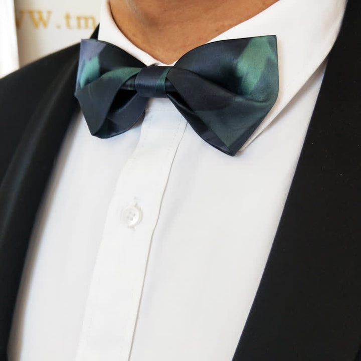 Pajarita elegante de color verde oscuro medianoche para hombre