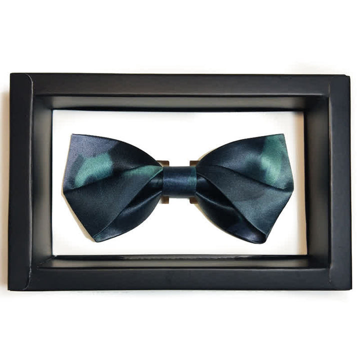 Pajarita elegante de color verde oscuro medianoche para hombre