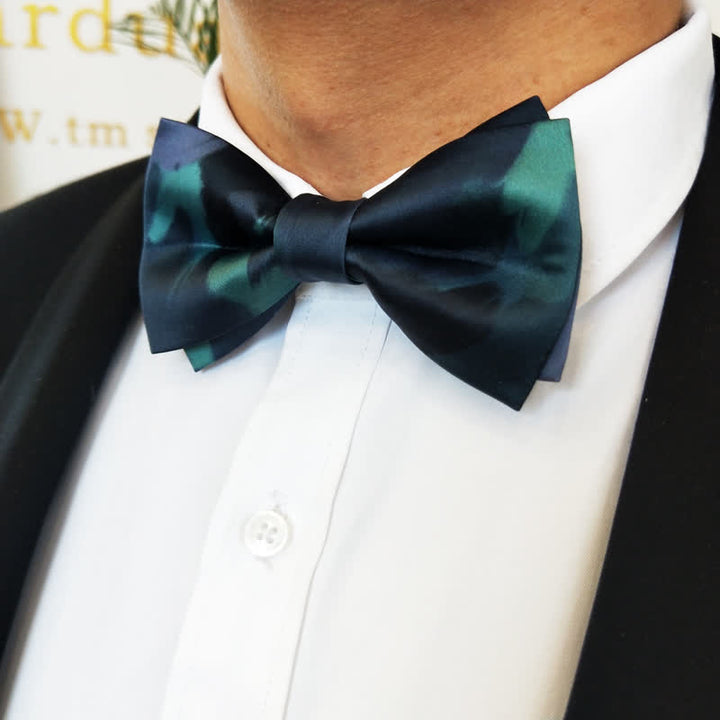 Pajarita elegante de color verde oscuro medianoche para hombre