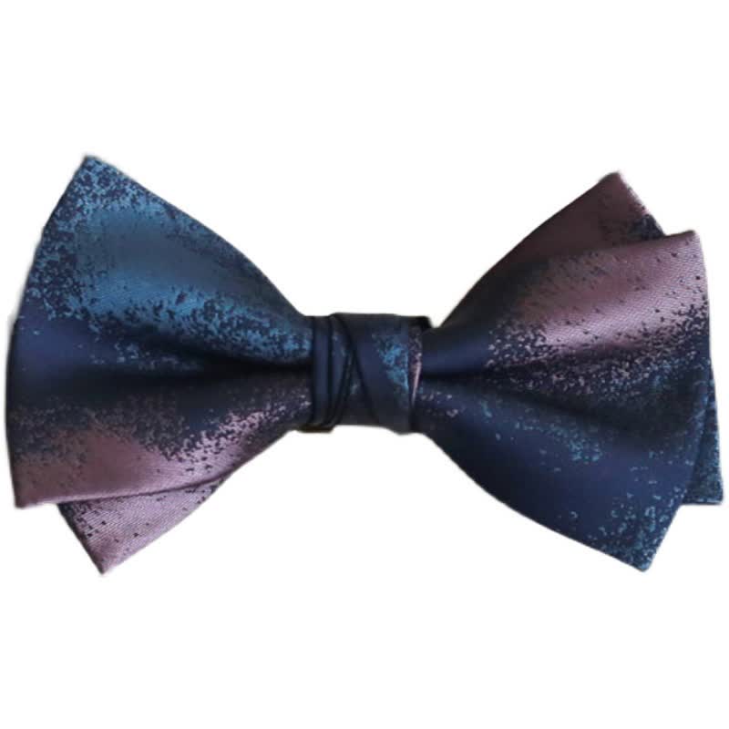 Pajarita de boda azul y violeta de ensueño para hombre