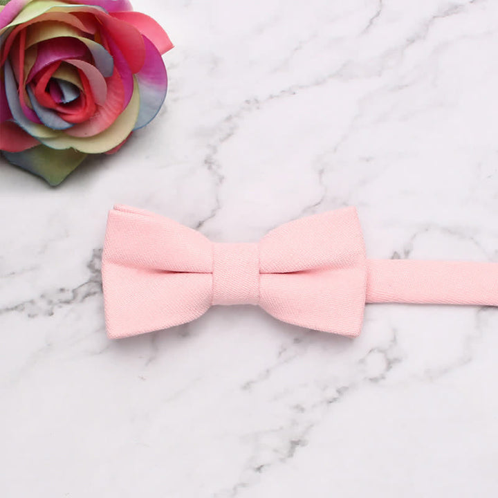 Pajarita de color liso de estilo sencillo y suave para niños