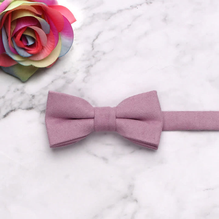 Pajarita de color liso de estilo sencillo y suave para niños