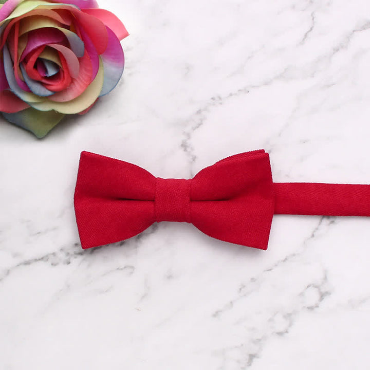 Pajarita de color liso de estilo sencillo y suave para niños
