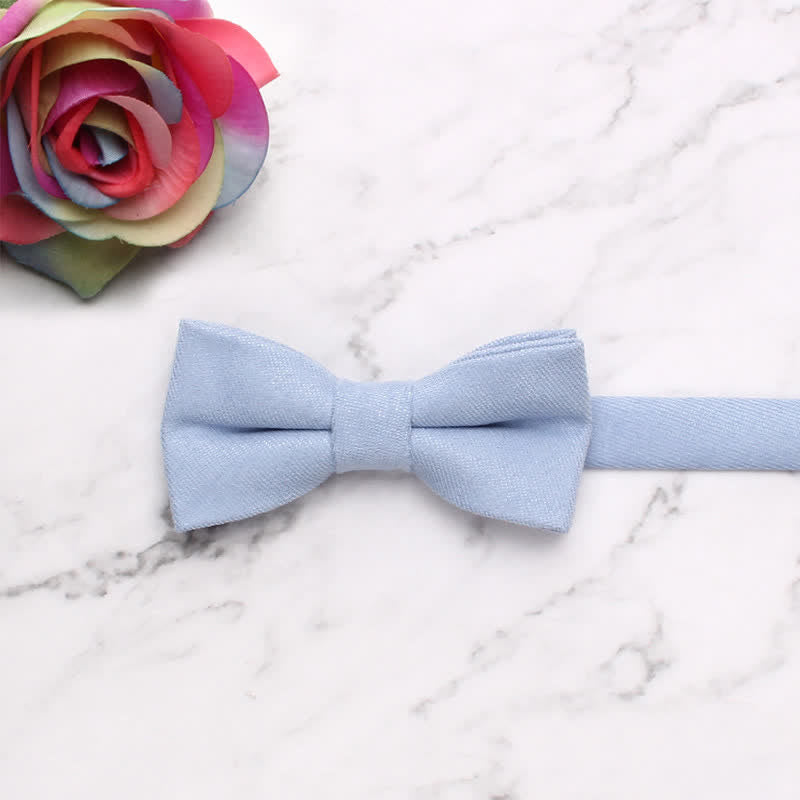 Pajarita de color liso de estilo sencillo y suave para niños