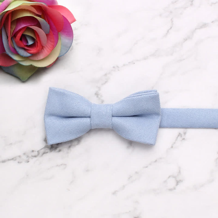 Pajarita de color liso de estilo sencillo y suave para niños